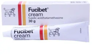 Krem Fucibet lipid, w tubce i pudełku, zawiera kwas fusydowy i betametazon.